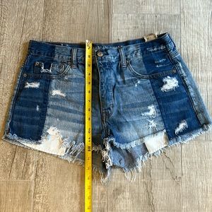 AEO hi-rise denim shorts